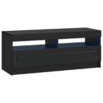 vidaXL LED TV kabinet Čierna Kompozitné drevo