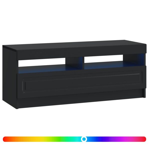 vidaXL LED TV kabinet Čierna Kompozitné drevo – Obrázok 2