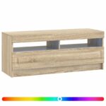 vidaXL LED TV kabinet Dub sonoma Kompozitné drevo – Obrázok 2