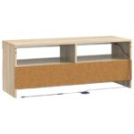 vidaXL LED TV kabinet Dub sonoma Kompozitné drevo – Obrázok 6