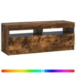 vidaXL LED TV kabinet Dymový dub Kompozitné drevo – Obrázok 2