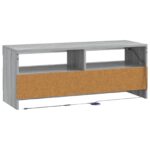 vidaXL LED TV kabinet Sivý Sonoma Kompozitné drevo – Obrázok 6