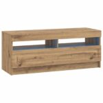 vidaXL LED TV kabinet Dub artisan Kompozitné drevo