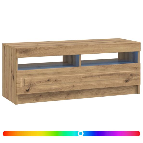 vidaXL LED TV kabinet Dub artisan Kompozitné drevo – Obrázok 2