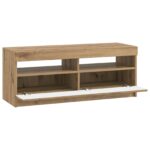 vidaXL LED TV kabinet Dub artisan Kompozitné drevo – Obrázok 3