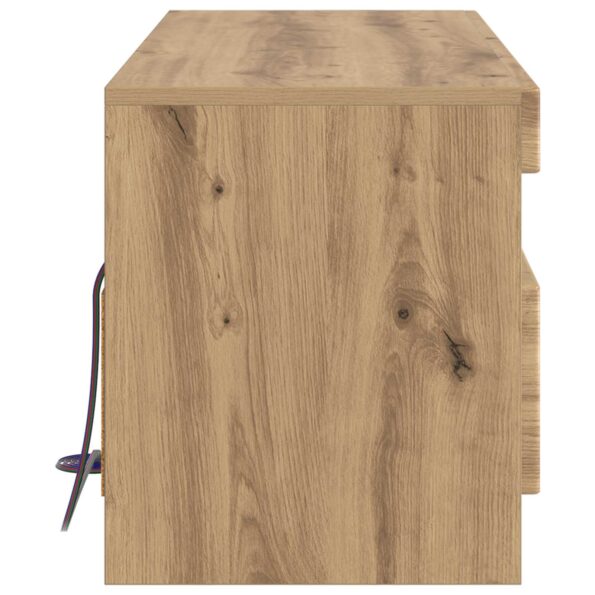 vidaXL LED TV kabinet Dub artisan Kompozitné drevo – Obrázok 5