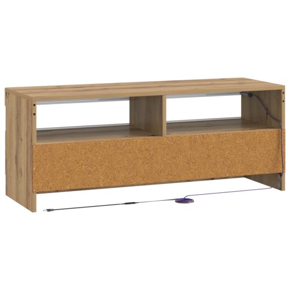 vidaXL LED TV kabinet Dub artisan Kompozitné drevo – Obrázok 6