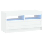 vidaXL LED TV kabinet Biela Kompozitné drevo