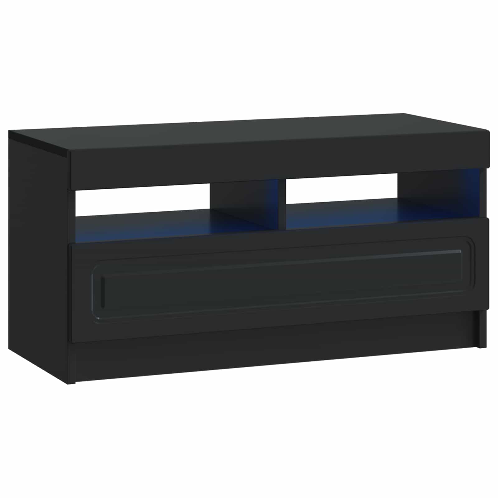 897876_1.jpg vidaXL LED TV kabinet Čierna Kompozitné drevo – Obrázok 1