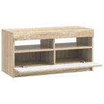 vidaXL LED TV kabinet Dub sonoma Kompozitné drevo – Obrázok 3