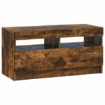 vidaXL LED TV kabinet Dymový dub Kompozitné drevo