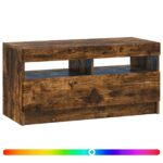 vidaXL LED TV kabinet Dymový dub Kompozitné drevo – Obrázok 2