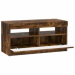 vidaXL LED TV kabinet Dymový dub Kompozitné drevo – Obrázok 3