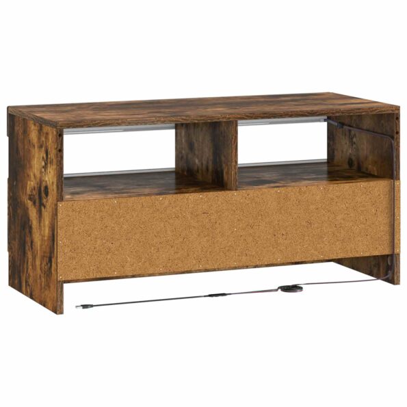 vidaXL LED TV kabinet Dymový dub Kompozitné drevo – Obrázok 6
