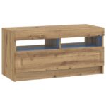 vidaXL LED TV kabinet Dub artisan Kompozitné drevo
