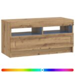 vidaXL LED TV kabinet Dub artisan Kompozitné drevo – Obrázok 2