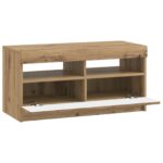 vidaXL LED TV kabinet Dub artisan Kompozitné drevo – Obrázok 3