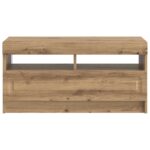 vidaXL LED TV kabinet Dub artisan Kompozitné drevo – Obrázok 4