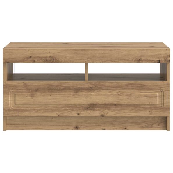 vidaXL LED TV kabinet Dub artisan Kompozitné drevo – Obrázok 4