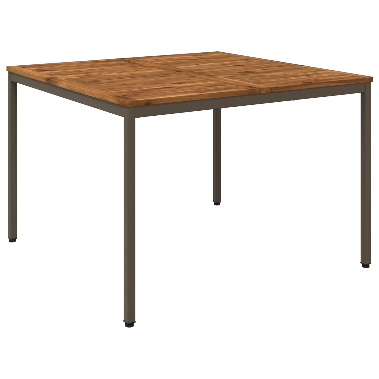 901318_1.jpg vidaXL Záhradný jedálenský stôl Prírodná a kávová 110 x 108,5 x 75 cm – Obrázok 1