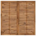 vidaXL Záhradný jedálenský stôl Prírodná a kávová 110 x 108,5 x 75 cm – Obrázok 3