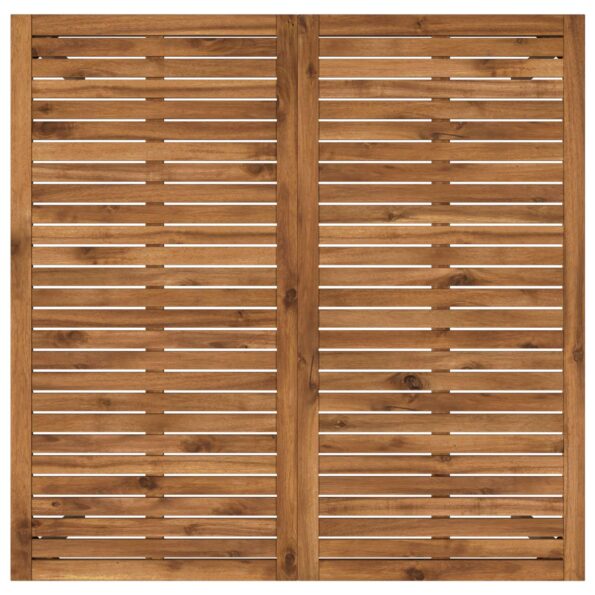 vidaXL Záhradný jedálenský stôl Prírodná a kávová 110 x 108,5 x 75 cm – Obrázok 3