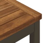 vidaXL Záhradný jedálenský stôl Prírodná a kávová 110 x 108,5 x 75 cm – Obrázok 4