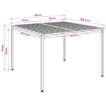 vidaXL Záhradný jedálenský stôl Prírodná a kávová 110 x 108,5 x 75 cm – Obrázok 7