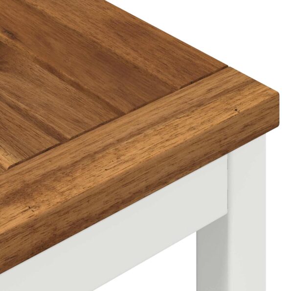 vidaXL Záhradný jedálenský stôl Prírodná a biela 141 x 80,5 x 75 cm – Obrázok 5