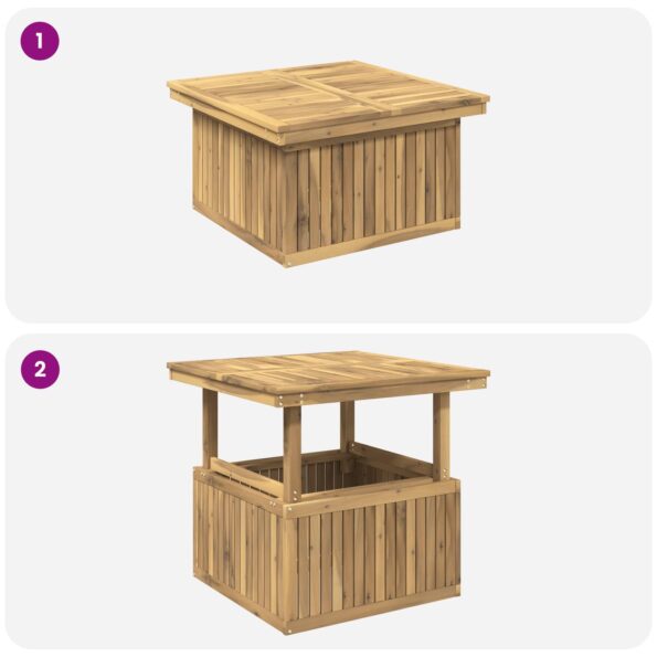 vidaXL Biela 80,5 x 80 x 75/44,5 cm – Obrázok 6