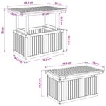 vidaXL Biela 90 x 55 x 75/44,5 cm – Obrázok 9