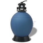 vidaXL Pieskový filter do bazéna Modrá Ø 55.9 x 96.5 cm PE – Obrázok 2