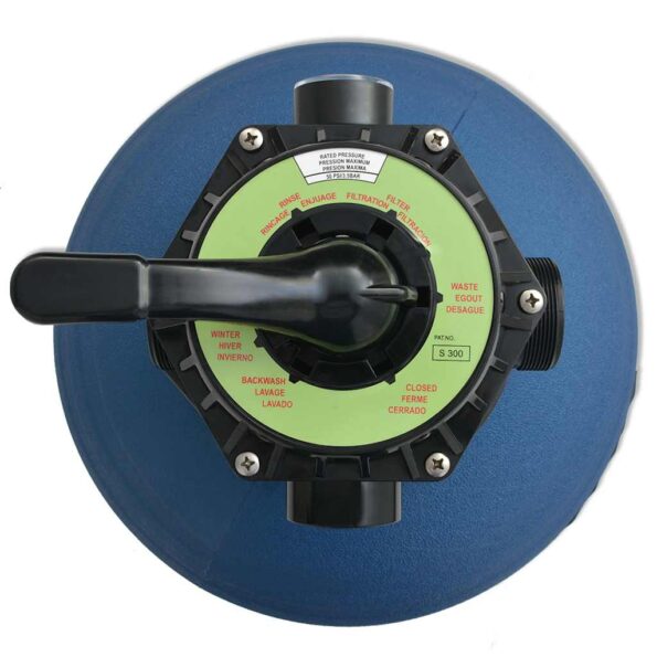 vidaXL Pieskový filter do bazéna Modrá Ø 55.9 x 96.5 cm PE – Obrázok 3