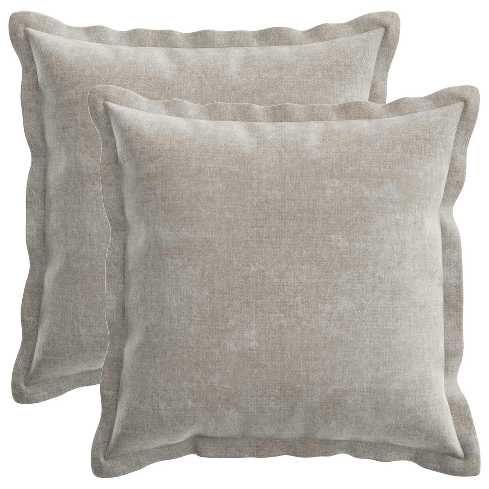 918685_1.jpg vidaXL Poťah na podložku 2 pcs HOUTEN Svetlosivá 45 x 45 cm – Obrázok 1
