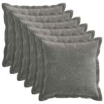 vidaXL Poťah na podložku 6 pcs HOUTEN Tmavosivá 50 x 50 cm