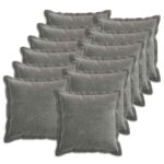 vidaXL Poťah na podložku 12 pcs HOUTEN Tmavosivá 50 x 50 cm