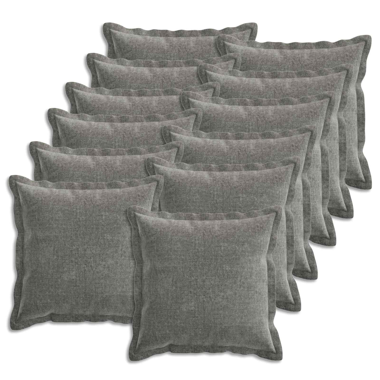 919143_1.jpg vidaXL Poťah na podložku 12 pcs HOUTEN Tmavosivá 50 x 50 cm – Obrázok 1