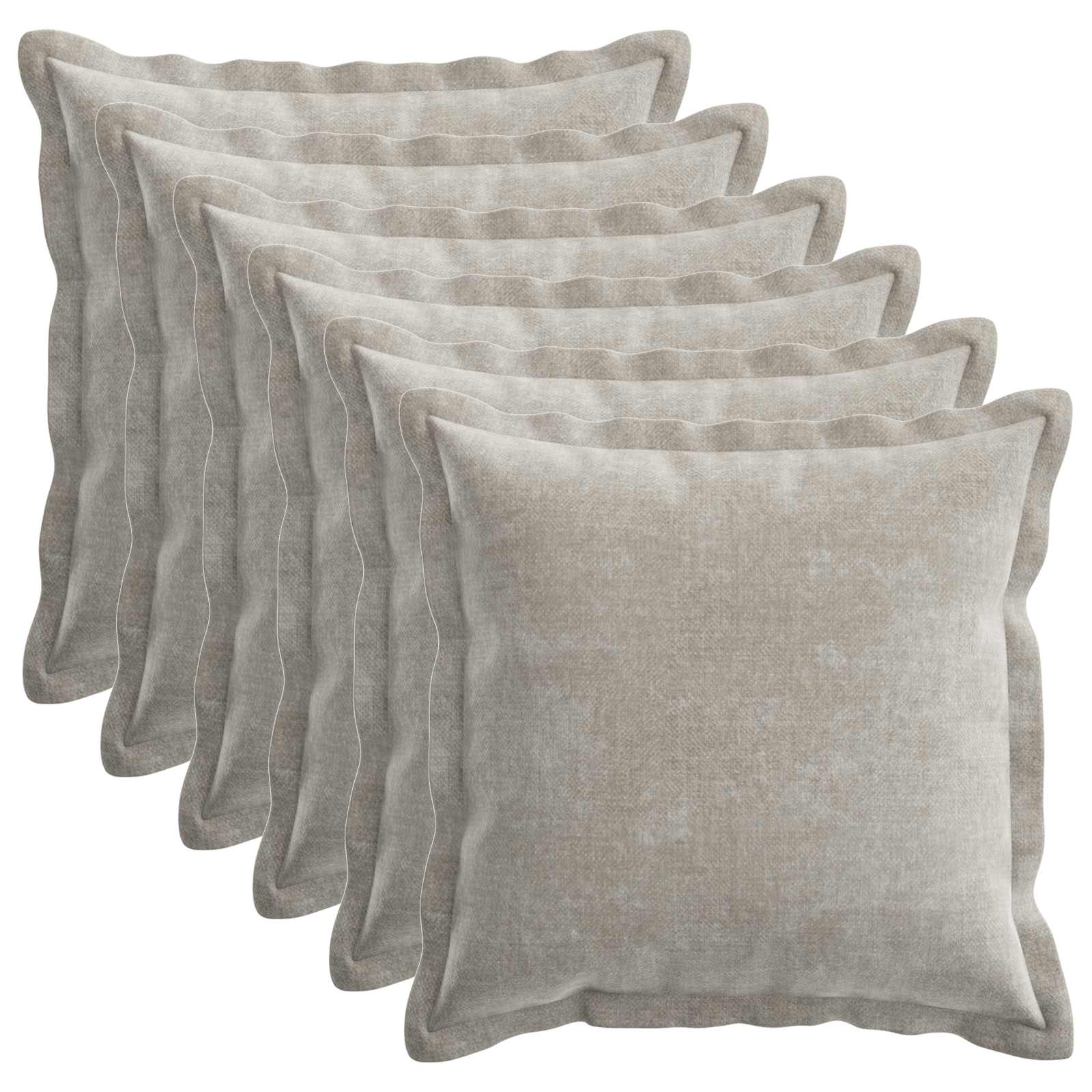 919145_1.jpg vidaXL Poťah na podložku 6 pcs HOUTEN Svetlosivá 50 x 50 cm – Obrázok 1