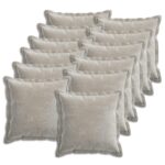 vidaXL Poťah na podložku 12 pcs HOUTEN Svetlosivá 50 x 50 cm