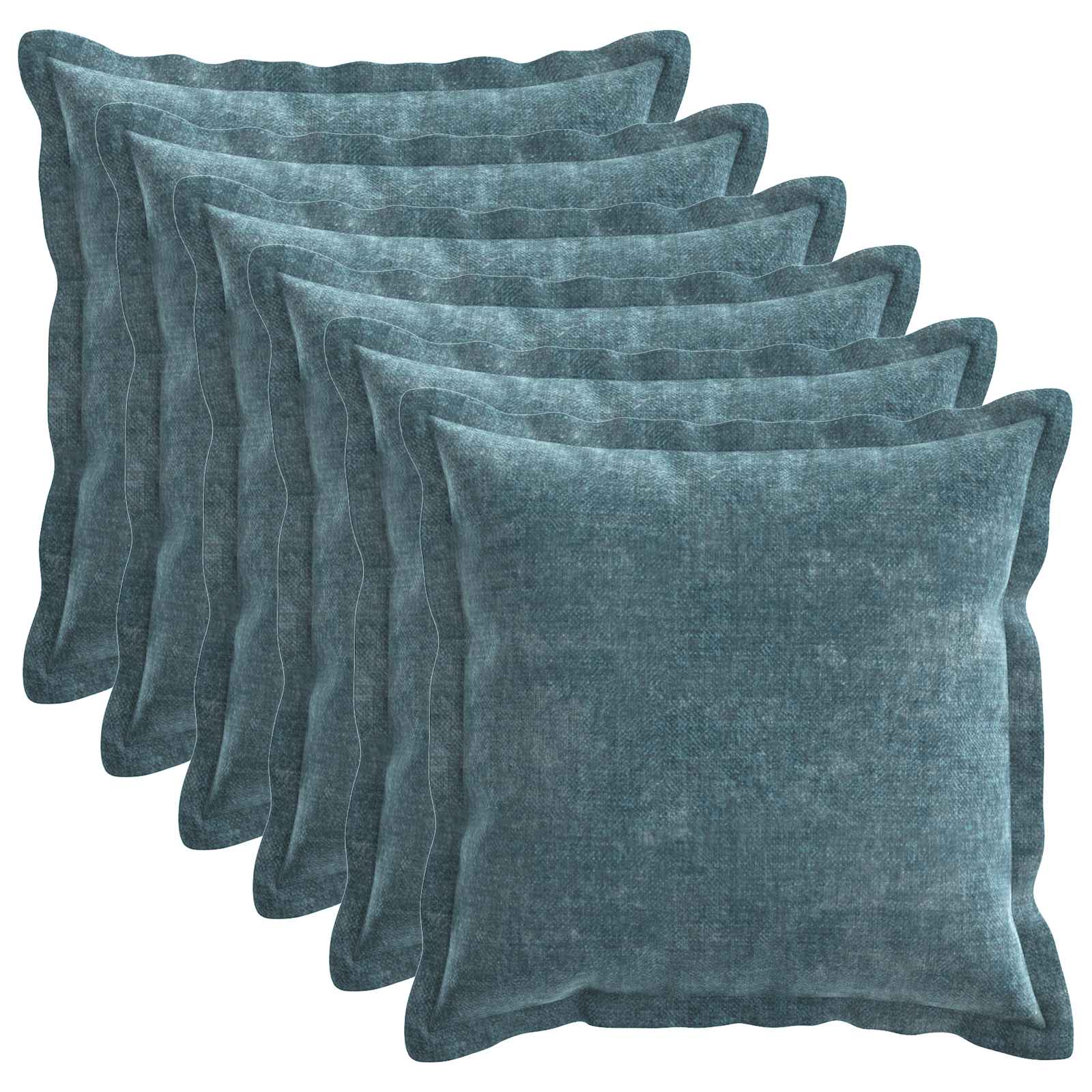 919151_1.jpg vidaXL Poťah na podložku 6 pcs HOUTEN Modrá 50 x 50 cm – Obrázok 1