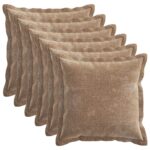 vidaXL Poťah na podložku 6 pcs HOUTEN Hnedá 50 x 50 cm