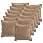 vidaXL Poťah na podložku 12 pcs HOUTEN Hnedá 50 x 50 cm