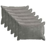 vidaXL Poťah na podložku 6 pcs HOUTEN Tmavosivá 50 x 70 cm