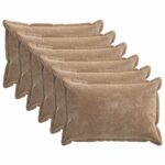 vidaXL Poťah na podložku 6 pcs HOUTEN Hnedá 50 x 80 cm
