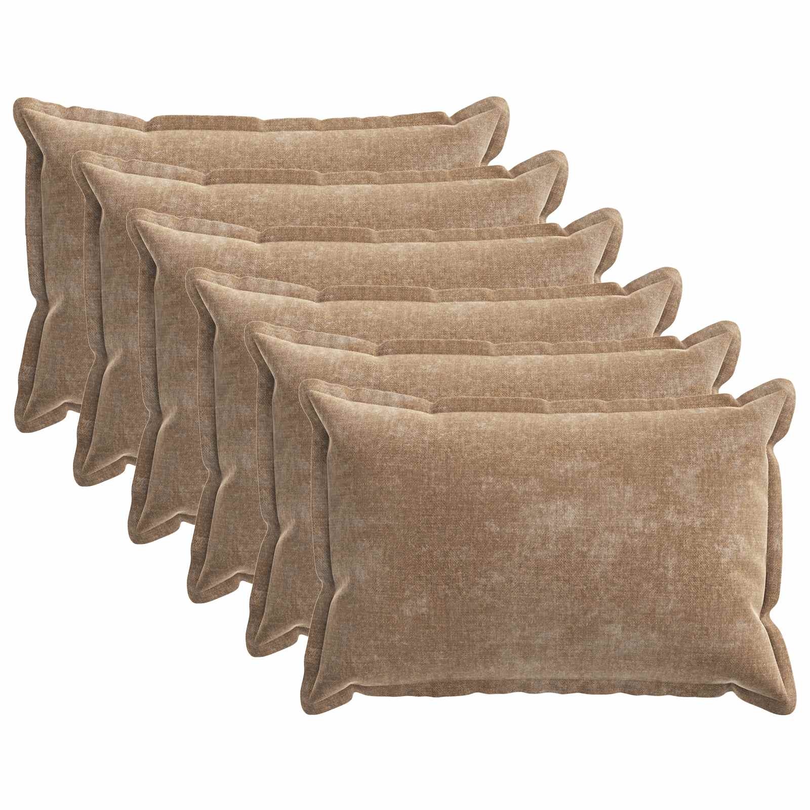 920158_1.jpg vidaXL Poťah na podložku 6 pcs HOUTEN Hnedá 50 x 80 cm – Obrázok 1