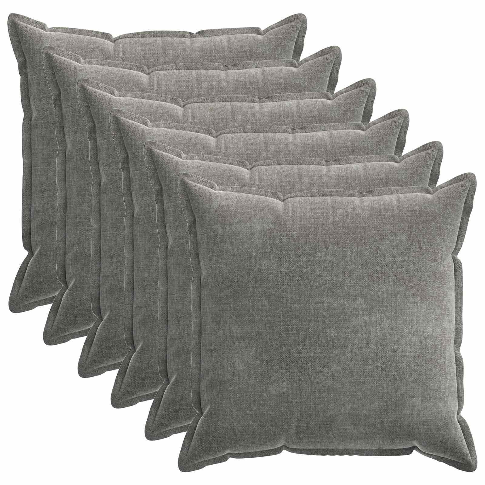 921372_1.jpg vidaXL Poťah na podložku 6 pcs HOUTEN Tmavosivá 70 x 70 cm – Obrázok 1