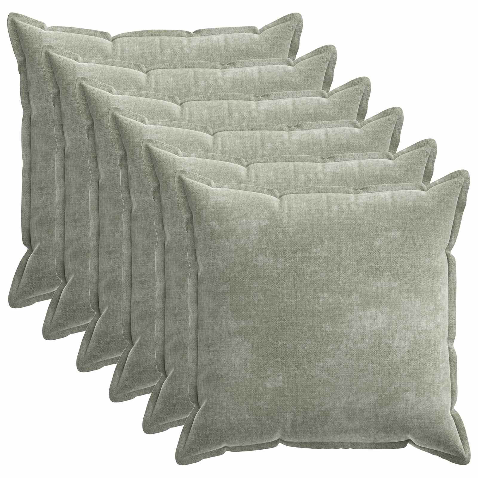 921380_1.jpg vidaXL Poťah na podložku 6 pcs HOUTEN Zelená 70 x 70 cm – Obrázok 1