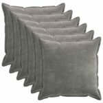 vidaXL Poťah na podložku 6 pcs HOUTEN Tmavosivá 80 x 80 cm