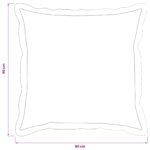 vidaXL Poťah na podložku 2 pcs HOUTEN Svetlosivá 80 x 80 cm – Obrázok 7