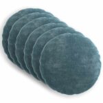 vidaXL Poťah na podložku 6 pcs HEERLEN Modrá Ø 30 cm Čenilová tkanina